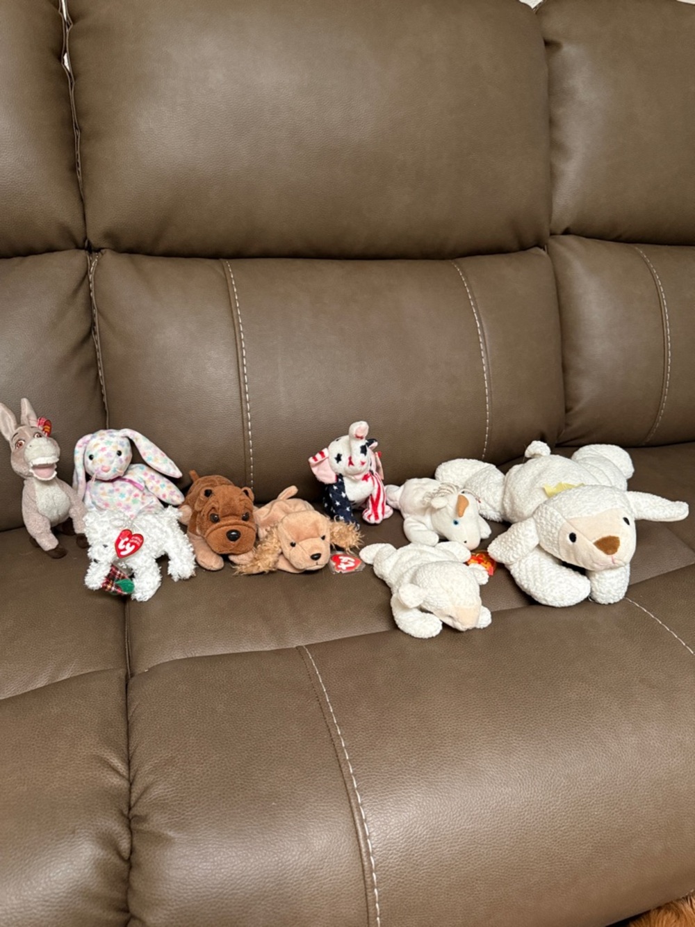 Beanie Baby Lot- one large and 8 small Ty Plush Pets